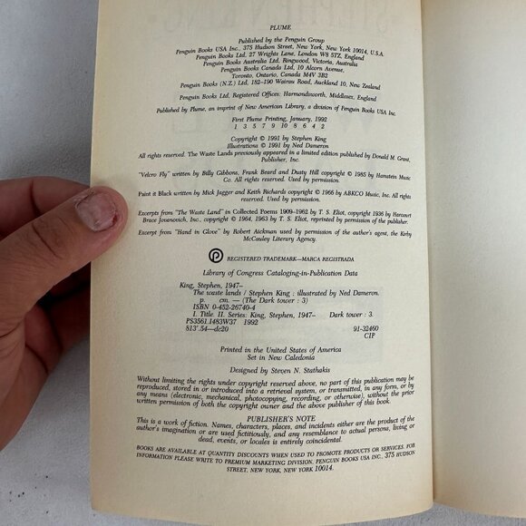 The Waste Lands By Stephen King 1992 Paperback The Dark Tower Book III Plume - Picture 3 of 3